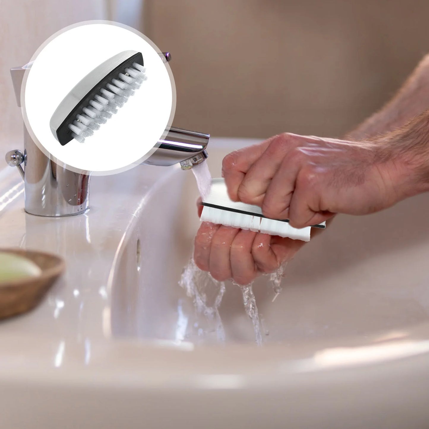 Nail Brush Cleaning Manicure