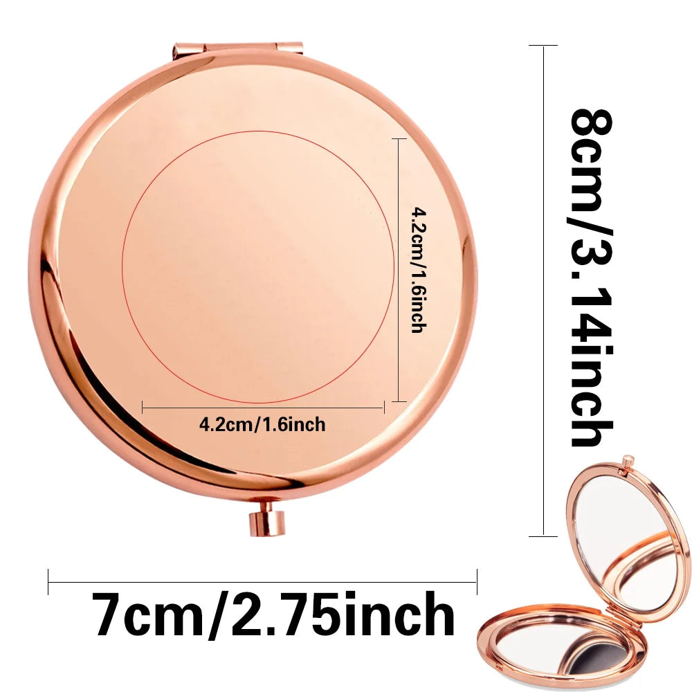 Portable Foldable Women Metal Cosmetic Mirror