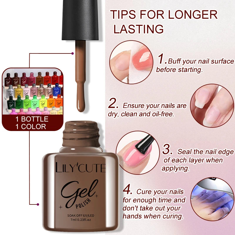 Gel Nail Polish set UV Lamp