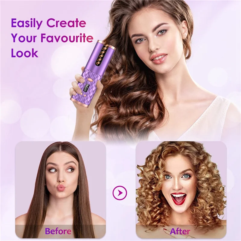 Cordless Portable Auto Curler iron